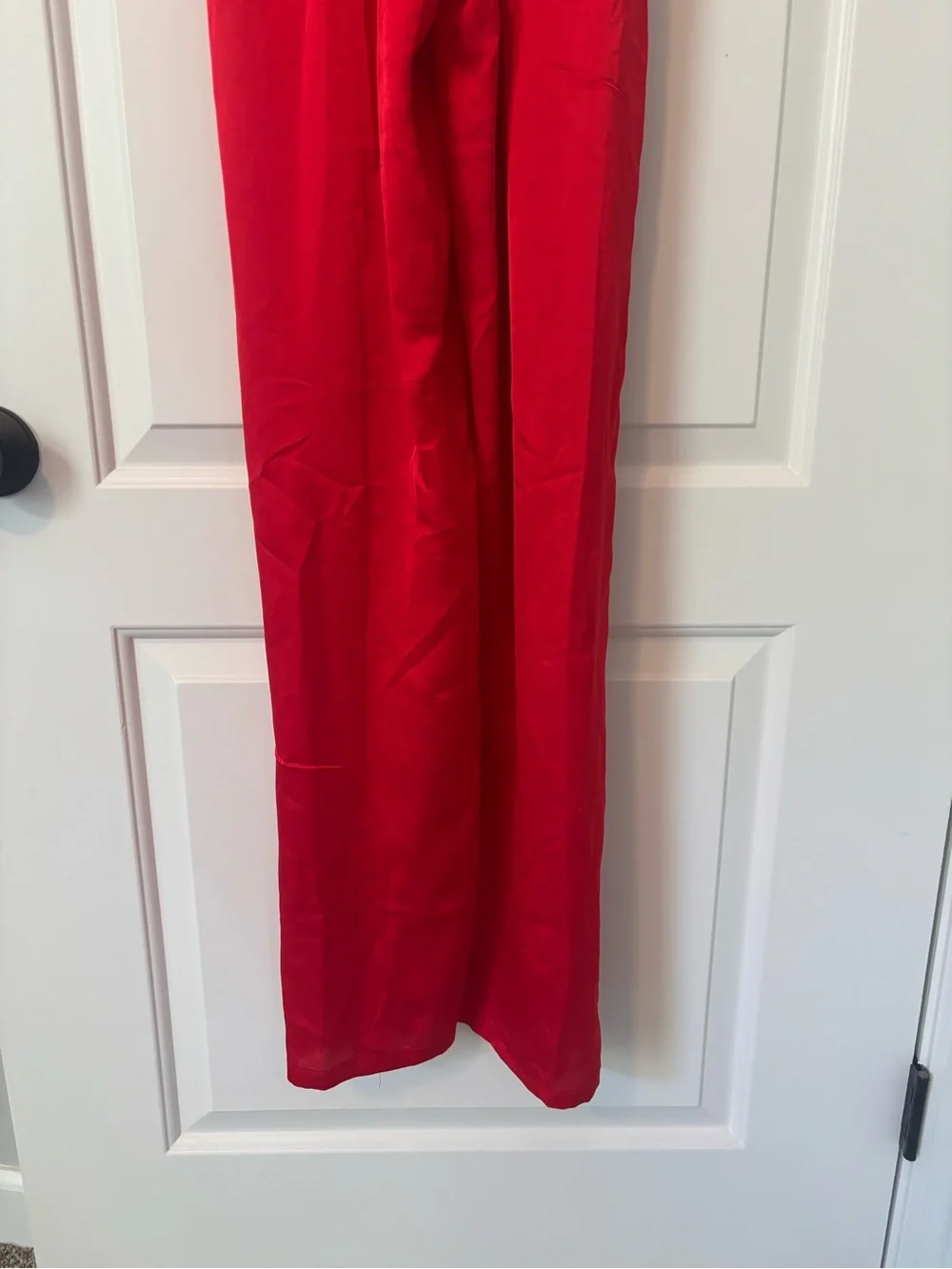 Nasty Gal Red Sleeveless Jumpsuit with White Collar - Picture 13 of 16